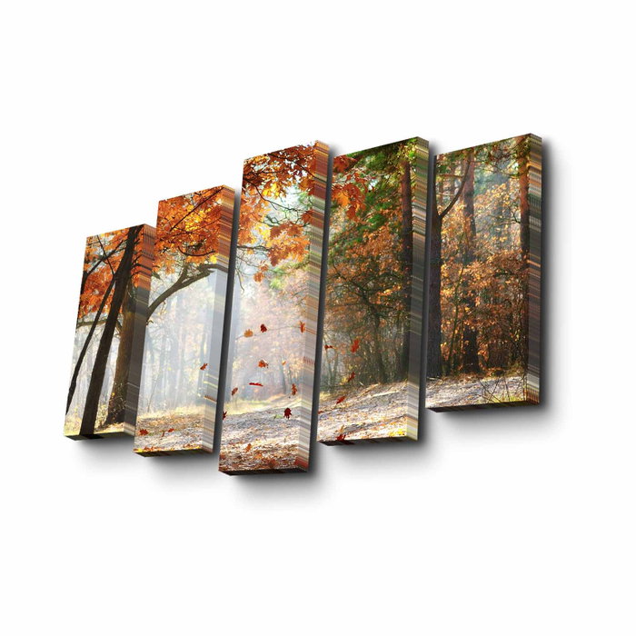 Wallity Cuadro decorativo en lienzo 5 piezas 5PUC-020 Multicolor Wallity Cuadro decorativo en lienzo 5 piezas 5PUC-020 Multicolor